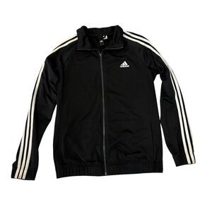 Adidas Men's Black Track Jacket Size M Full Zip‎ Athletic Casual